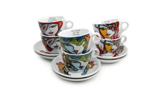 [57663615] JOSIEN BROEREN SET OF 6 COFFEE CUPS 16CL