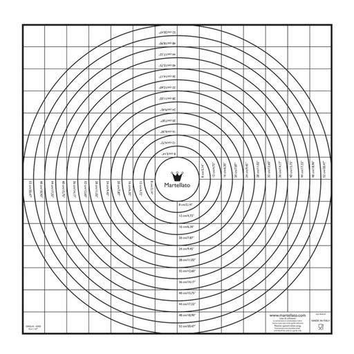 [51661440] TAPIS PLASTIQUE 600X580 AVEC EMPREINTES DE CERCLES POUR PATE A SUCRE****