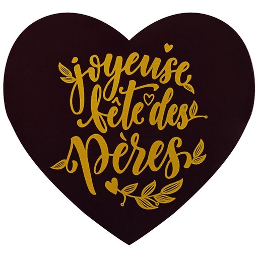 [08056838] 087115 PCB COEURS CN JOYEUSE FÊTE DES PÈRES 5,8X5,4 CM 50PCES ***S/CDE***