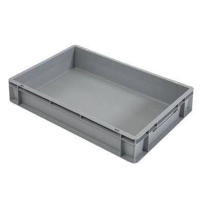 [50611140] PLASTIEK VOL BAK 60X40X12CM GRIJS=STUK
