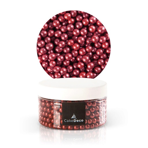 [08054135] +1039216 PERLE ROUGE RUBIS EN SUCRE Ø 6MM 80G