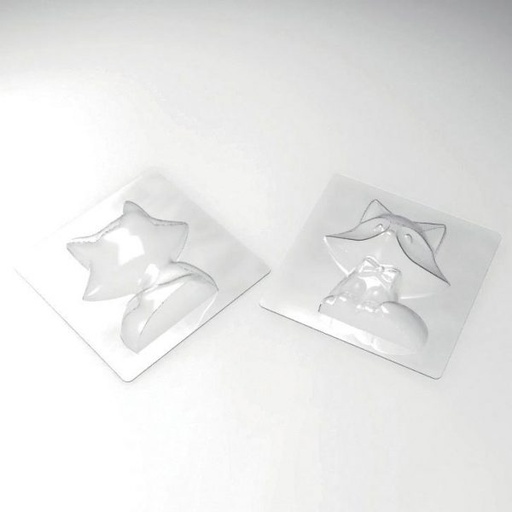 [08057278] 065089 PCB MOLDS FOXES IN ITS 31 FOR 5 PIECES 12X11 CM 10PCES ***S/CD***