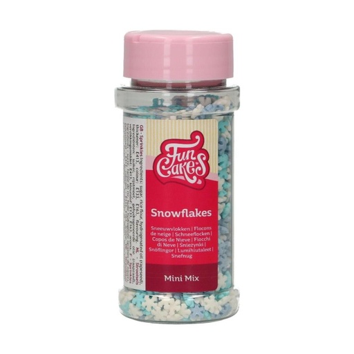 [08053175] FUNCAKES MIX MINI FLOCONS EN SUCRE BLEU/BLANC/BLEUGLACIER 50GR