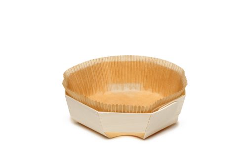 [24504009] OCTORON Ø 180MM H50MM NEUTRAL + PLEATED PAPER CARTON 120 PCES