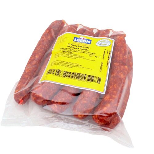 [06100668] PIKANTE WORSTJES 10*80G 2779 = STUK