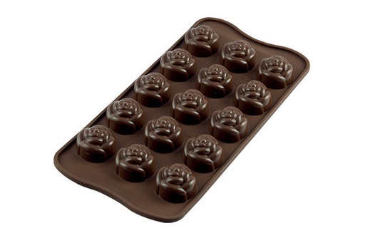 [70408075] +MOULE A PRALINE EN SILICONE BRUN ROSE SCG13