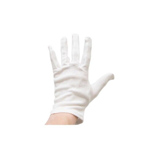 [53161090] *FF* PAIRE DE GANTS COTON BLANC PRALINE TAILLE LARGE 9  PAR PAIRE