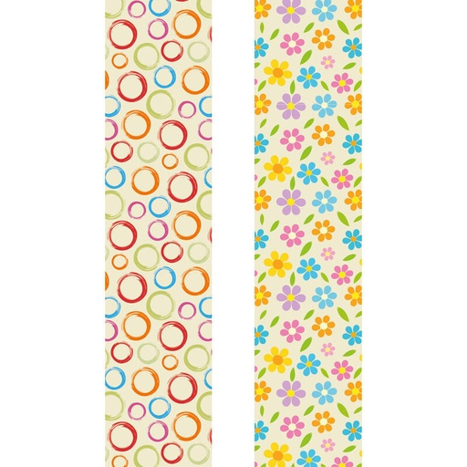 [08053963] 1081702 ROUND COLORED TRANSFER SHEET 40X30CM 12 PCES ***ON ORDER***