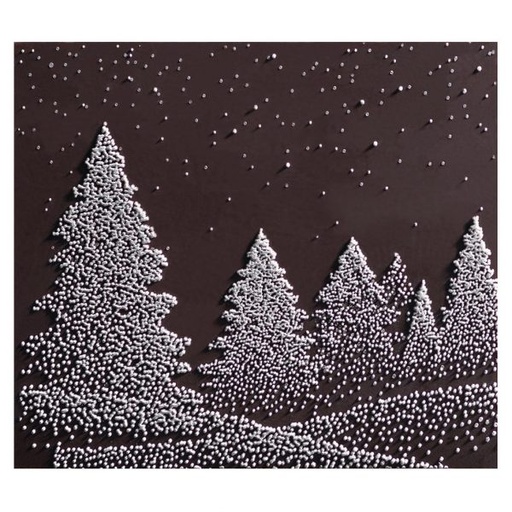 [08057249] PCB NC tips met reliëf Besneeuwd landschap 8,5x7,5 cm 72 stuks *** s / cd ***