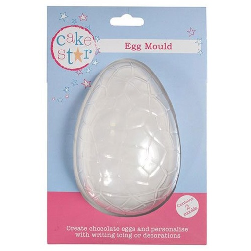 [08053084] CAKE STAR MOULE CHOCOLAT DEMI OEUF CRAQUELE 14 X 9,3 X 4,9 CM 2 PCES