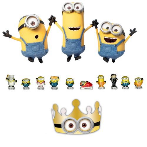 [60229042] PORSELEINEN BONEN 100STKS "DE MINIONS 2" +KRONEN ***NIEUW 2024***