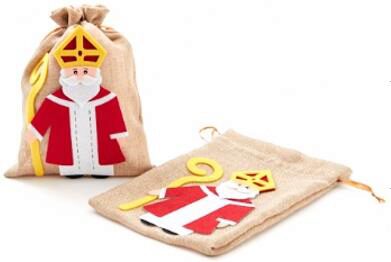 [60700504] SAC NATUREL AVEC SAINT NICOLAS 200X270MM