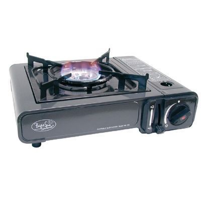 [60502990] BRIGHT SPARK PORTABLE GAS STOVE WITH 2KW CAN - ANTHRACITE GREY