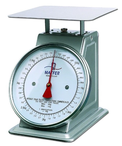 [60524089] MECANISCH MATFER SCHAAL MET PLAAT 4KG PER 10G