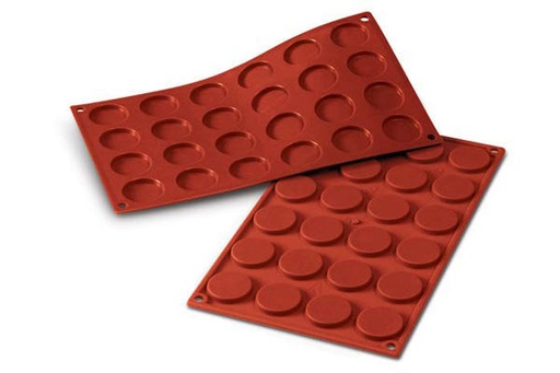 [70408203] SILIKOMART VORM ANTI-AANBAKPLAAT  SF030 1/3-50°24 KLEINE (MUNTEN) FLORENTINES DIAM 35MM H 5MM 5ML