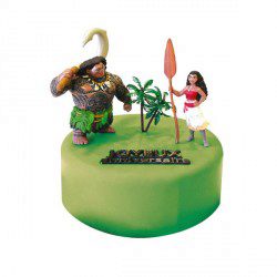 [08075095] KIT DECOR GATEAU VAIANA 2 FIGURINES MOANA ET MAUI