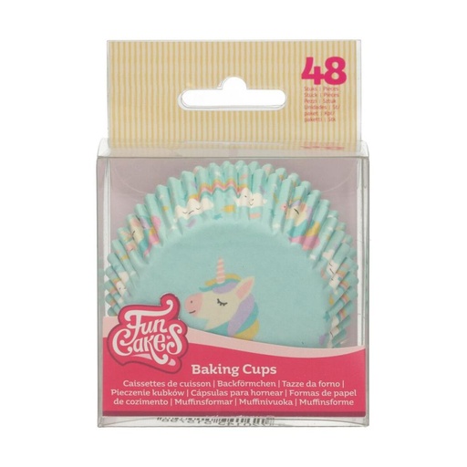 [70407318] FUNCAKES CAISSETTE CUPCAKE LICORNE 48 PCES