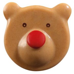 [08057402] 065281 PCB BEAR HEADS CBC RED NOSE 3.5 CM 54PCES ***S/CD***