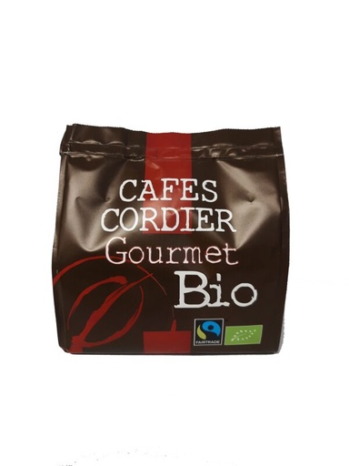 [01050335] CAFE CORDIER GOURMET BIO **EN PADS** X 18 **S/CD**