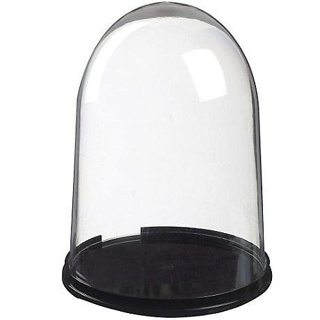 [54917237] PLATEAU DOME BASE NOIR Ø17CM AVEC COUVERCLE Ø16CM H17,5CM