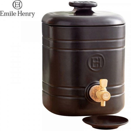 [60251837] EMILE HENRY 2,5L MAT ZWARTE KERAMISCHE AZIJNSCHAAL