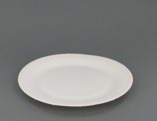 [23401131] WHITE CARDBOARD PLATES DIAM 24CM FOST+ INCLUDED 250PCS
