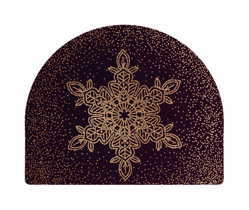 [08058101] 088108 PCB EMBOUTS DE BÛCHETTES ARRONDIS CN FLOCON 3,95X3,9CM 140PCS ***S/CDE***