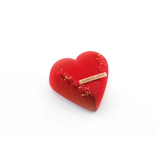 [08058236] 088192 PCB SMOOTH HEART ENTREMET MOLDS PR 60 PIECES 11X11CM D 3.5CM 30PCS ***S/CDE***