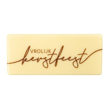 [08054430] 2015533 PLAQUETTE VROLIJK KERSTFEEST CHOCOLAT 80X35MM 60 PIÈCES ***S/CD***