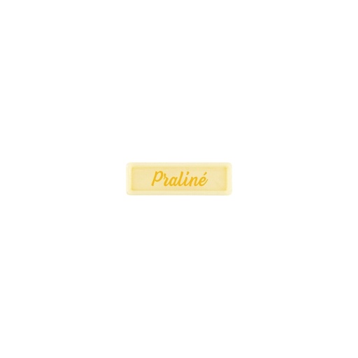 [08058406] 2002462 PLAQUETTE PRALINÉ 3,8X1,2 CM 300PCS ***S/CDE***