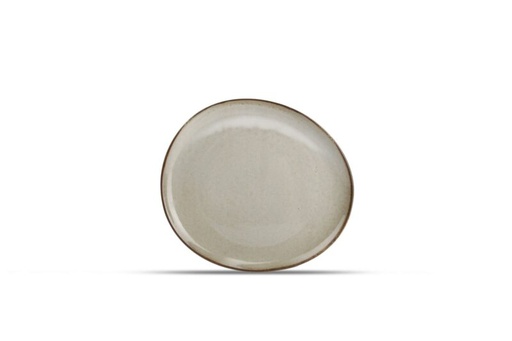 [74500477] F2D GREY CERES ASSIETTE OVALISEE 21X18.5XH2CM