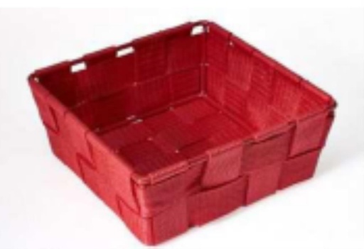 [60300190] PANIER ROPE CARRE ROUGE 15X15XH/5.5CM