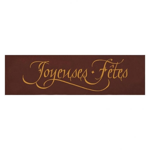 [08057363] 065213 PCB FEUILLES IMPRIMÉES JOYEUSES FÊTES SOIT 500 DÉCORS 7X2 CM 25PCES ***S/CD***