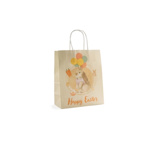 [61700538] +SAC LAPIN BALLON "HAPPY EASTER" 22X11CM H26CM