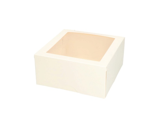[26101392] TAARTDOOS MET VENSTER 17 X 8CM FOST+2026 INCLUSIEF PRIJS PER STUK ***VERKOCHT PER 100***