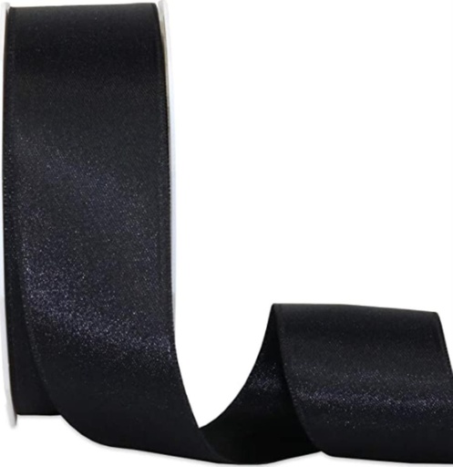 [62000836] RUBAN FRENCH KISS NOIR 25MM X 50M