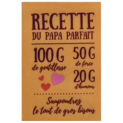 [08057186] 061364 PCB RECTANGLES CBC PAPA PARFAIT 6X4 CM 50PCES ***S/CD***