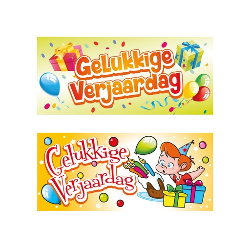[08081070] 1058923 PLAQUETTE GELUKKIGE VERJAARDAG 24PCES ***S/CDE***