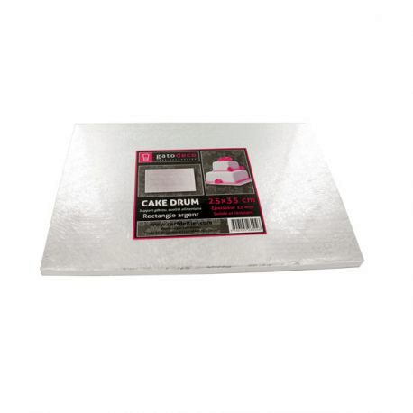 [08075421] RECHTHOEKIG ZILVER PLAAT 25X35CM GATODECO=STUK