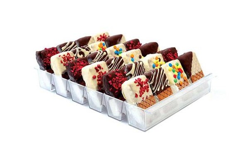 [70408626] PRESENTOIR TRANSPARENT PAR LE BAS 24 FRISCOS 235X360 HT 48MM