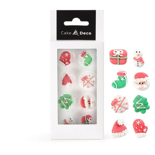 [08054174] 39401 CAKEDECO KERST ASSORTIMENT 12 PIECES ***S/CD***