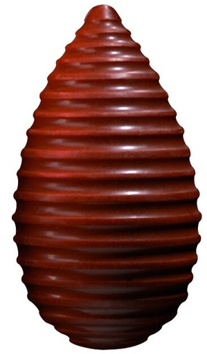 [08056177] 008899 PCB DEMI-COQUES OEUFS STRIÉ CN NEUTRE 3,4X2,3 CM 630PCES ***S/CD***