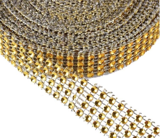 [60700614] RUBAN "SANTANA"STRASS OR 20MMX5M FOST+ INCLUS