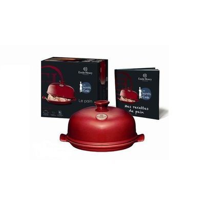 [55330011] EMILE HENRY CLOCHE PAIN ROUGE 34X28.5X16.5CM 4.5L