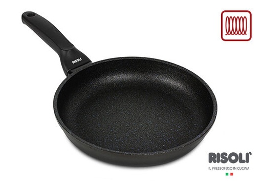 [60251105] RISOLI BLACK+ SAUTEUSE 24CM ANTI-ADH ELDIAMANT- TOUS FEUX