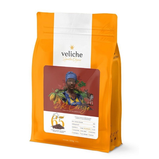 [08053818] 95609 VELICHE CHOCOLADE ORIGINE OKAPI 65 % 2,5 KG = ZAKJE ***S/CD***