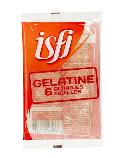 [05100557] ISFI GELATINEBLAADJES 6 X 10GR = ZAKJE