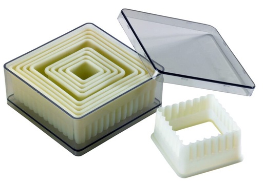 [70408731] DECOUPOIR EXOGLASS 9P CARRES CANNELES DE 1.8 A 9.5CM-CH867P