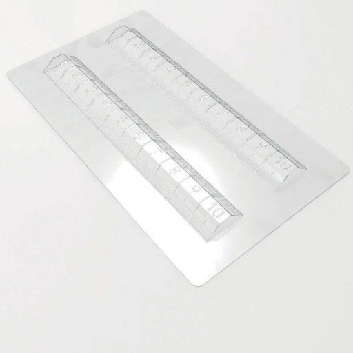 [08056488] 050129 PCB-MALLEN LINIAAL VOOR 20 STUKS 20X3 CM - H.1 CM 10 STUKS ***S/CD***