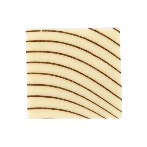 [08054040] 2035013 LINE BLISTER WHITE CHOCOLATE BROWN 3X3CM 220 PCES